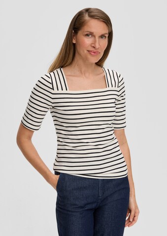 T-shirt s.Oliver BLACK LABEL en blanc : devant