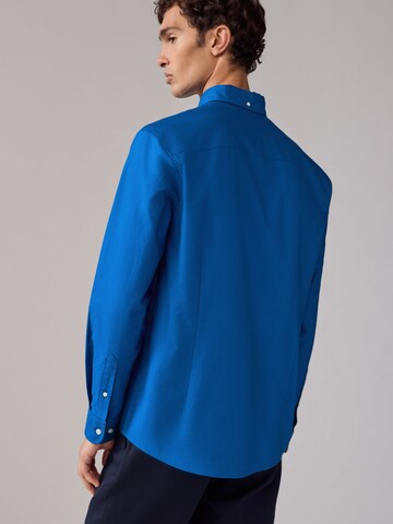 Next Slim fit Button Up Shirt in Blue