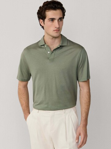 Hackett London Shirt 'Tailored For Travel' in Groen: voorkant