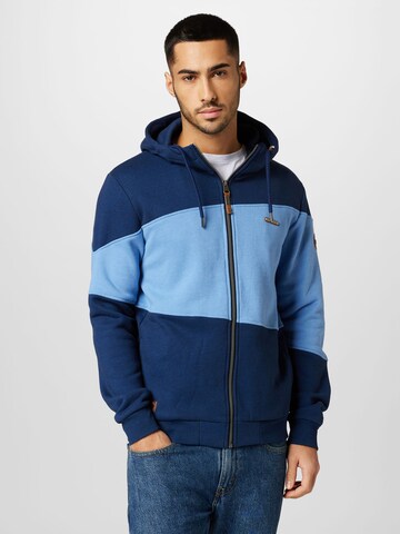 Ragwear Zip-Up Hoodie 'PATRY' in Blue: front