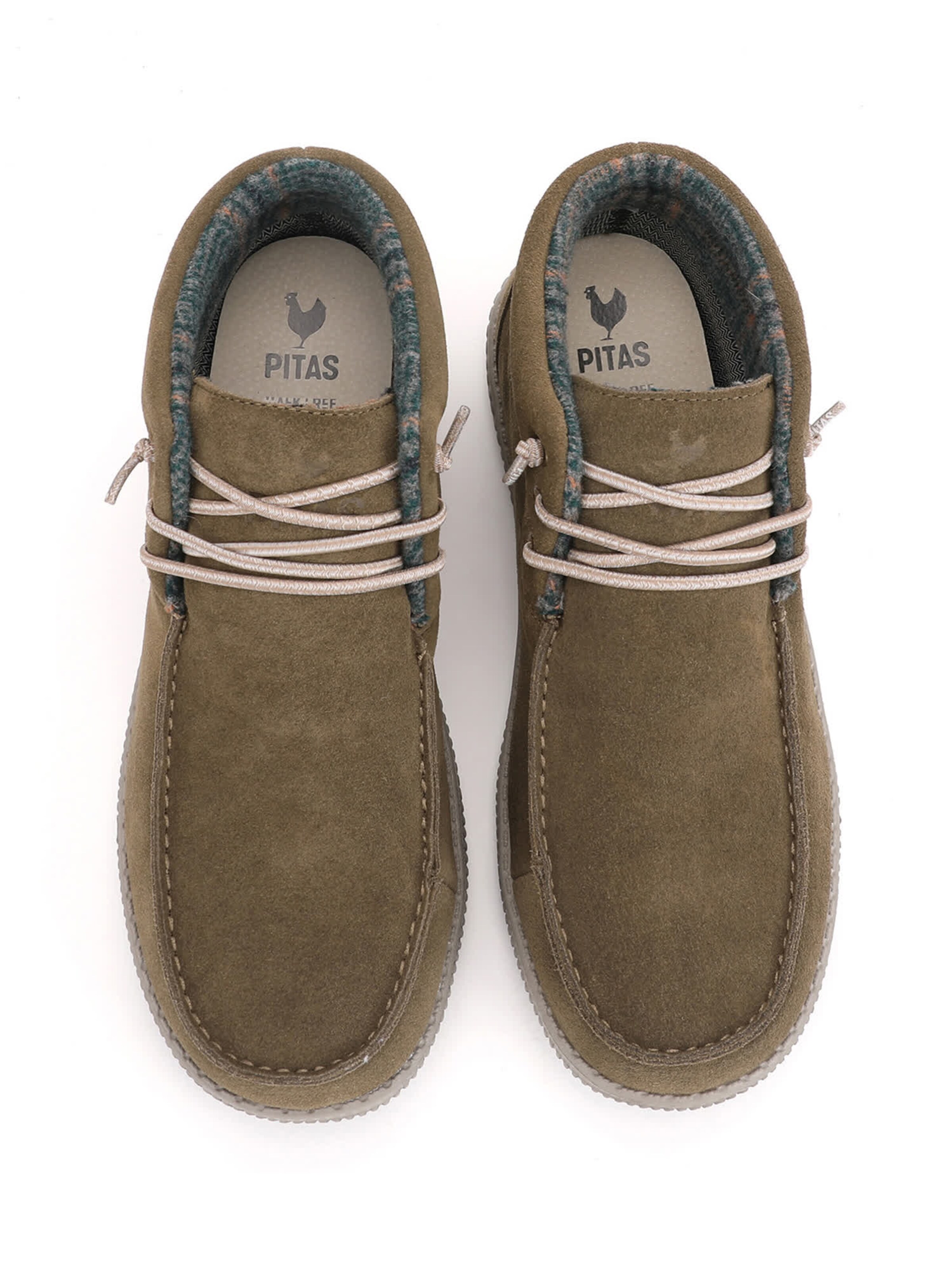 Walk In Pitas Lace-up boots 'Wallabee' in Green: top