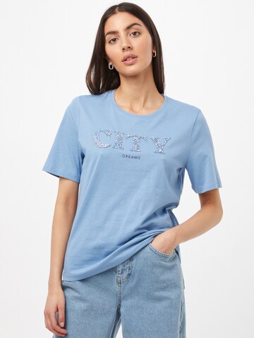 ONLY T-Shirt 'ONLBINA' in Blau: predná strana