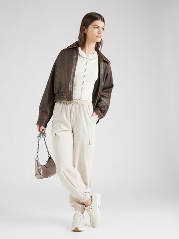 ONLY Tapered Hose 'FRANCI' in Beige