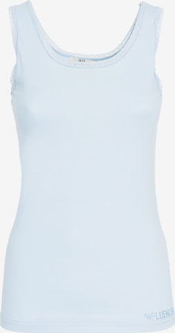 Influencer Top in Blauw: voorkant