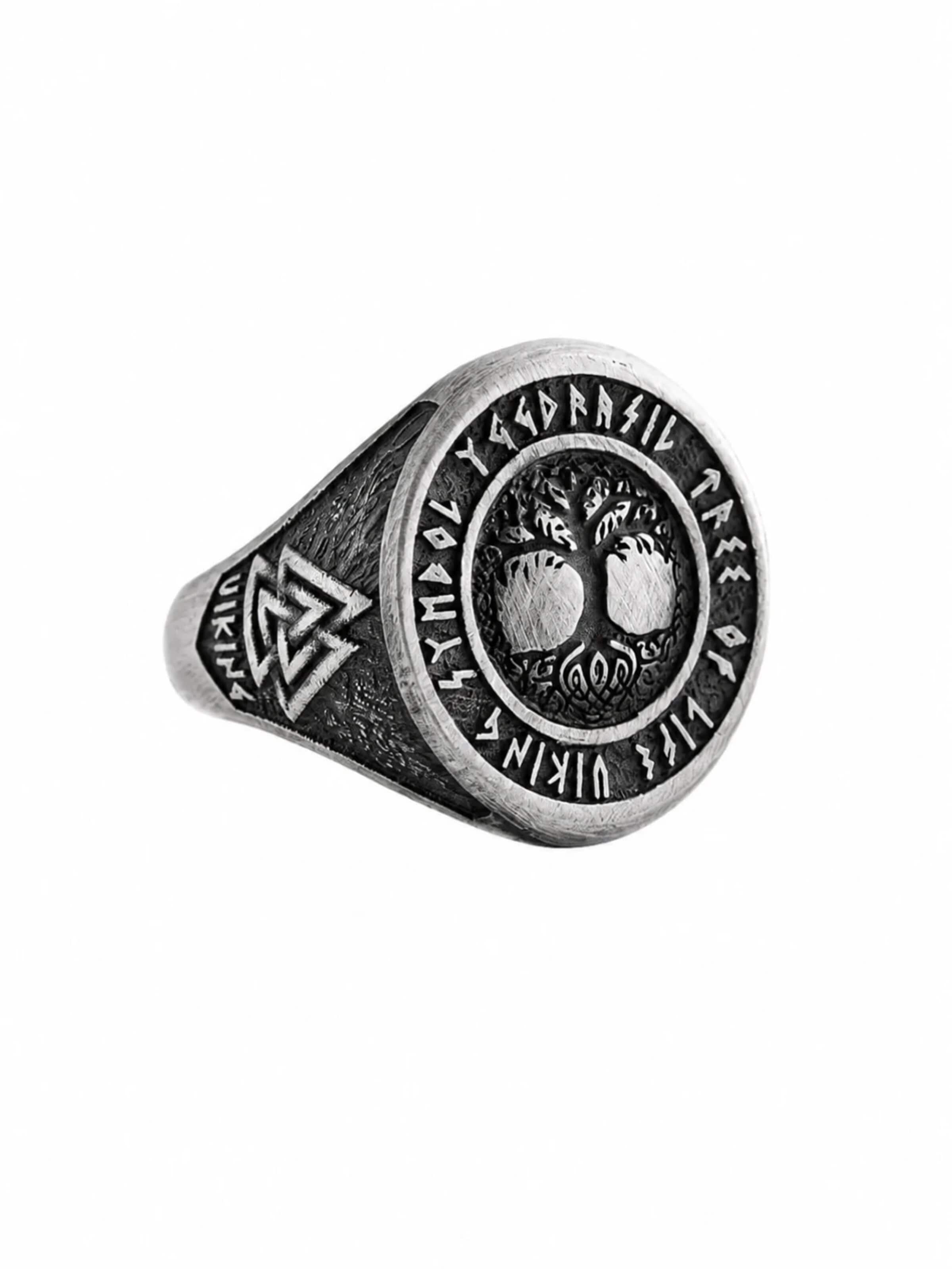 REYTELPrsten 'YGGDRASIL TREE OF LIFE VIKING' - srebro boja: prednji dio