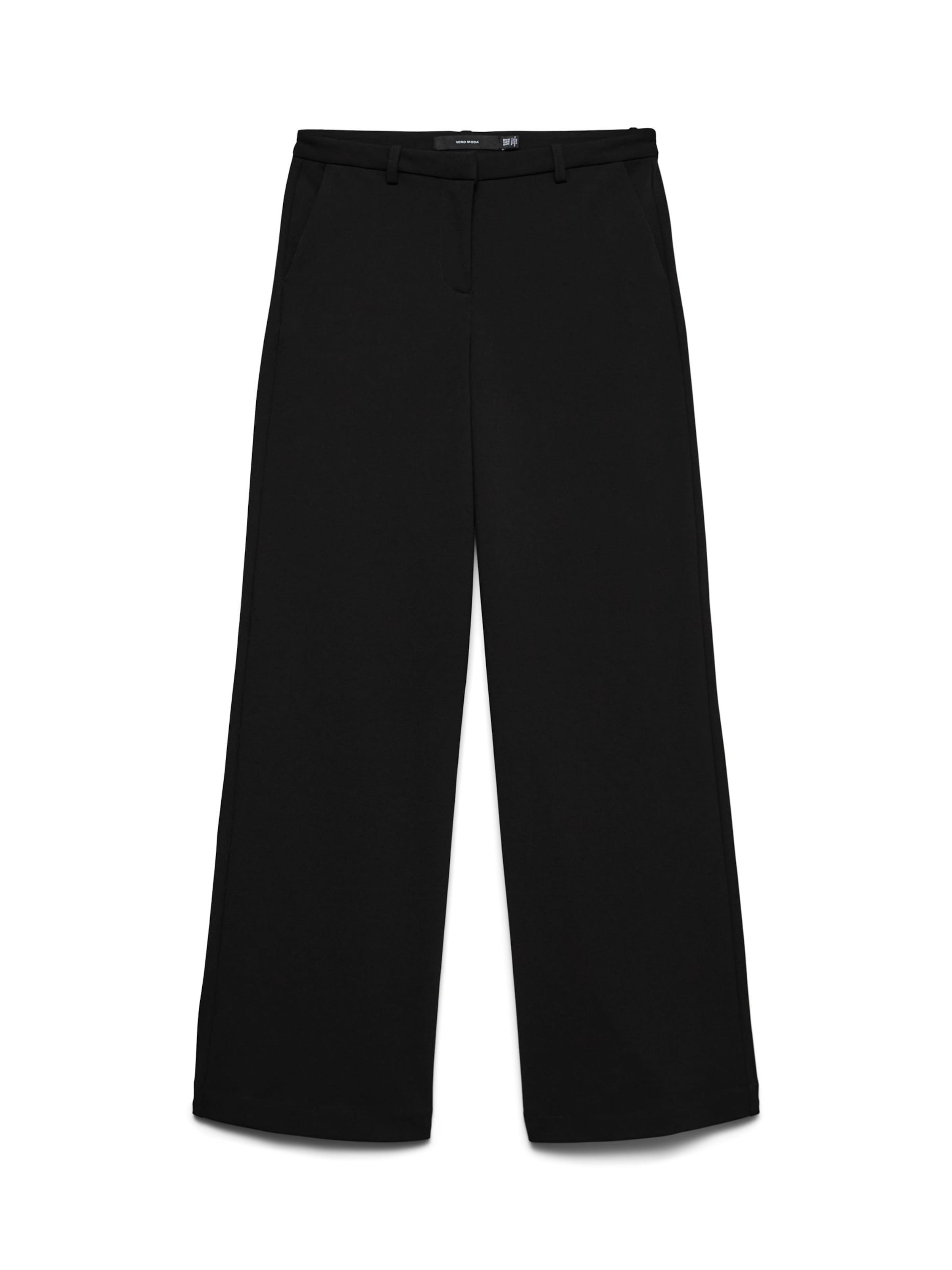 VERO MODA Wide leg Trousers 'VMZamira' in Black: front