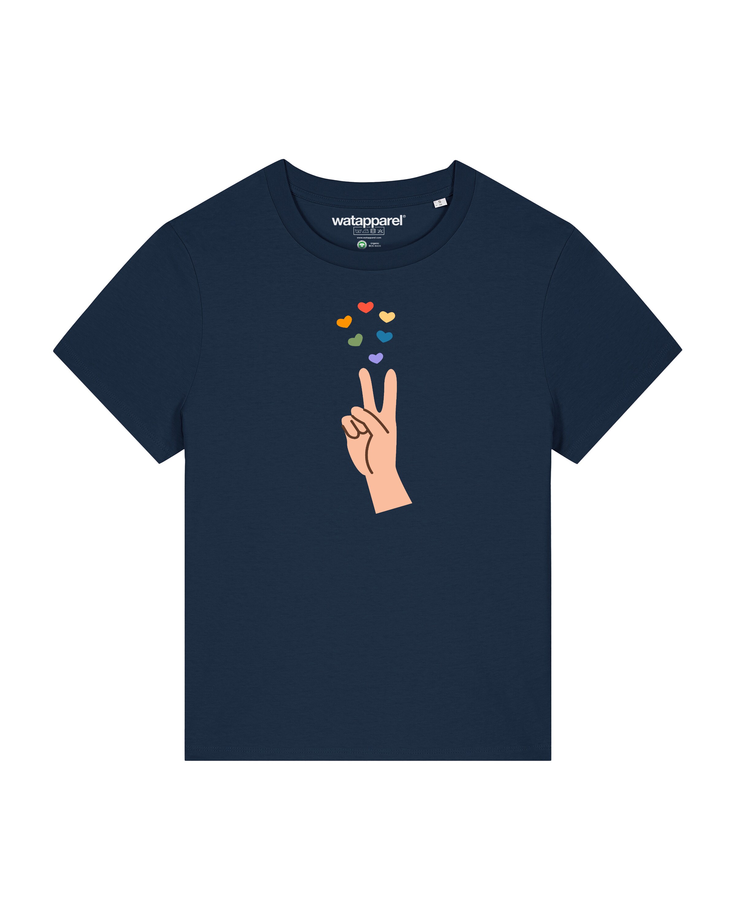 Watapparel T-Shirt 'Spread Love' in Blau: Vorderseite