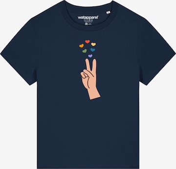 Watapparel T-Shirt 'Spread Love' in Blau: Vorderseite
