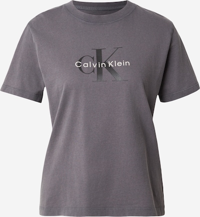 Calvin Klein Jeans Majica veličine XS-S u taupe siva / crna / bijela, Pregled proizvoda