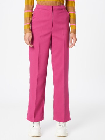 A-VIEW regular Παντελόνι με τσάκιση 'Annali' σε ροζ: μπροστά