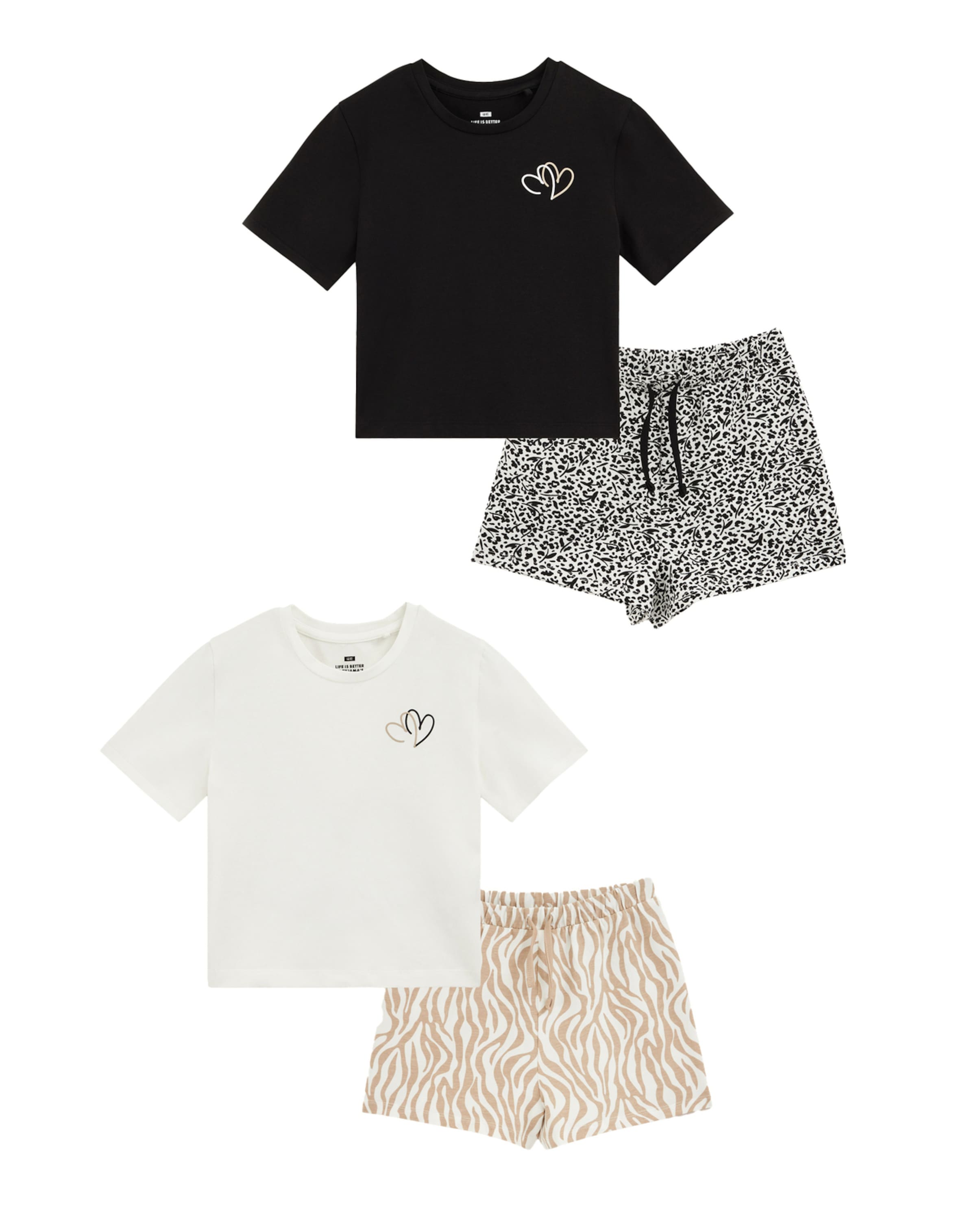 melns WE Fashion Pidžama: no priekšpuses