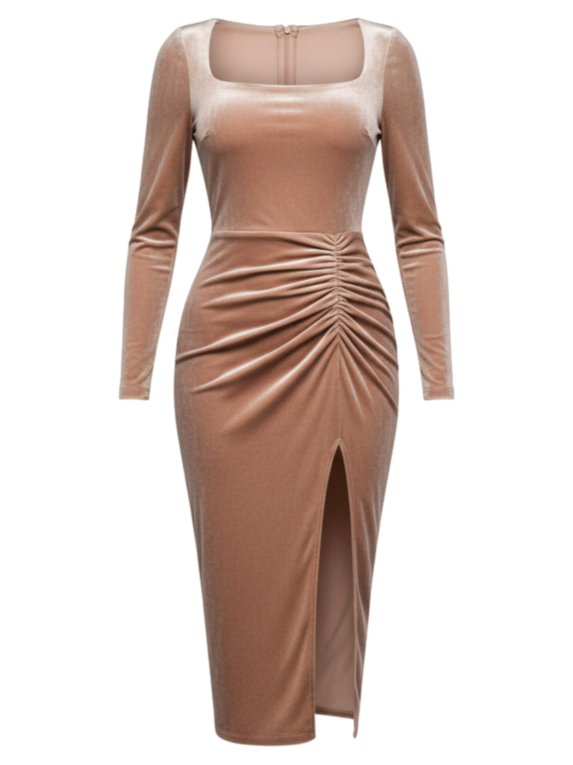 Abito da sera di Ombre in beige: frontale