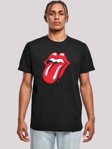 F4NT4STIC Shirt 'The Rolling Stones' in Zwart: voorkant