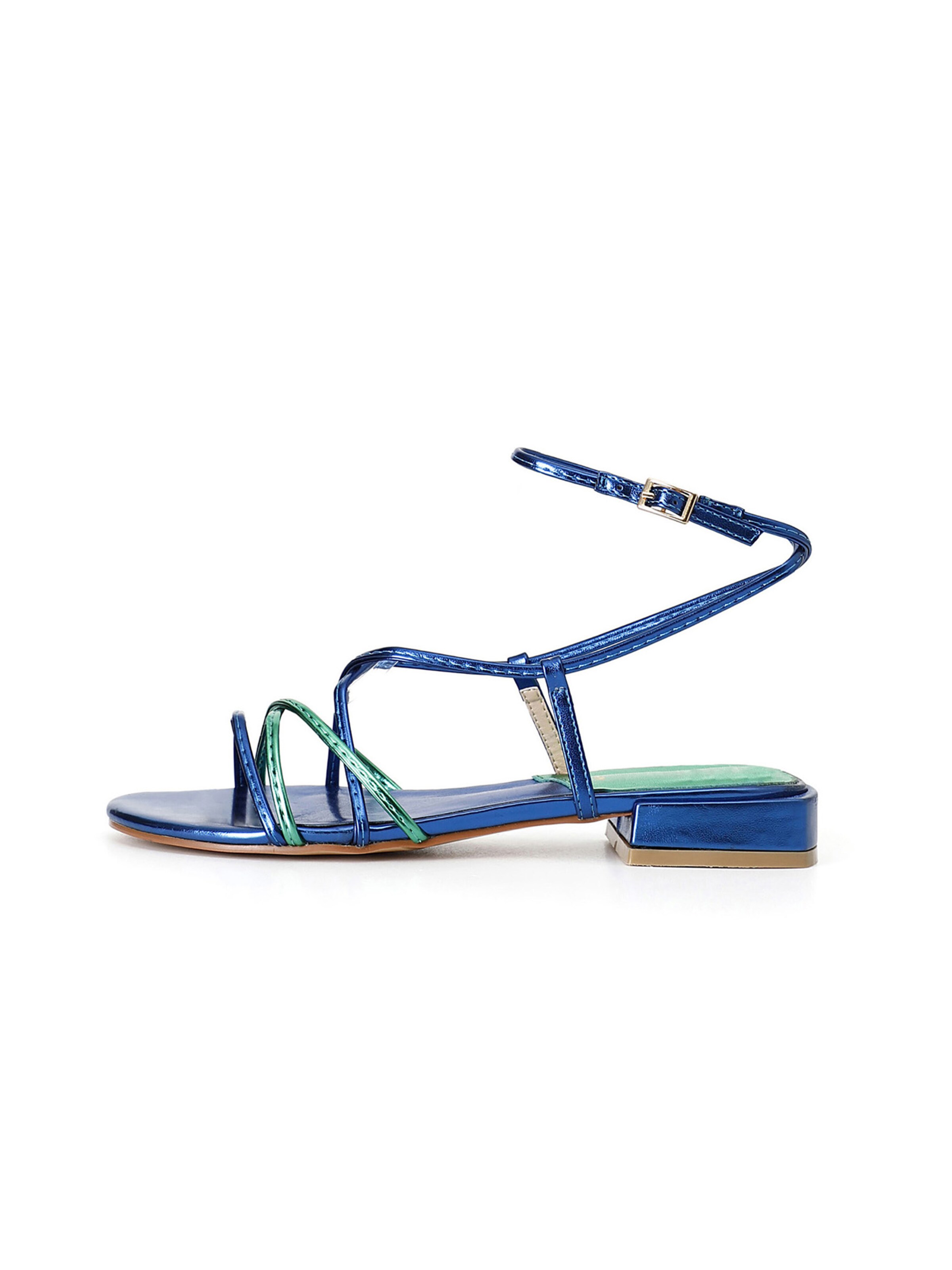 Sandalo con cinturino di CAFè NOIR in blu: frontale