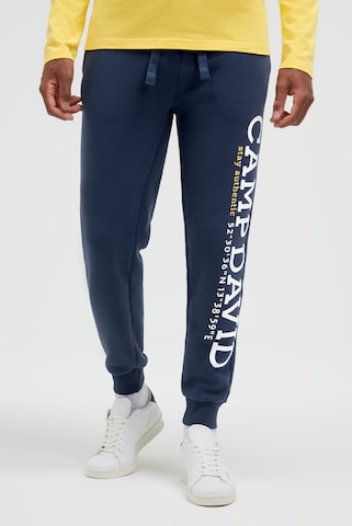 CAMP DAVID Regular Pants in Blue: front
