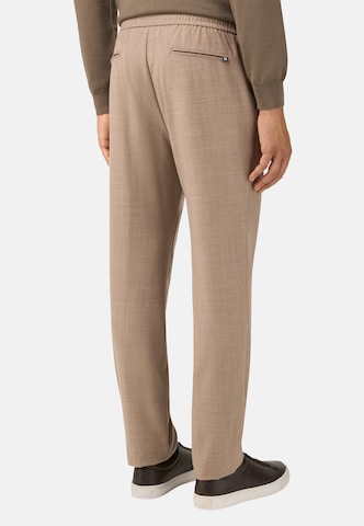 Boggi Milano Slim fit Pleat-front trousers in Beige