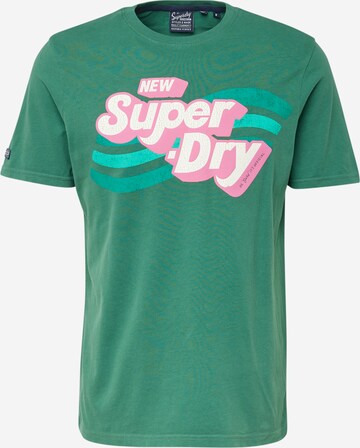 Superdry - Camisa 'Cooper 70er Jahre' em verde: frente