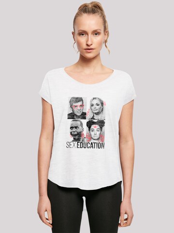 F4NT4STIC Shirt 'Sex Education Class Photos Netflix TV Series' in White: front