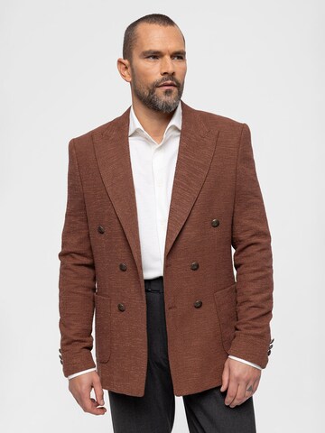 Antioch Between-Season Jacket in Brown: front