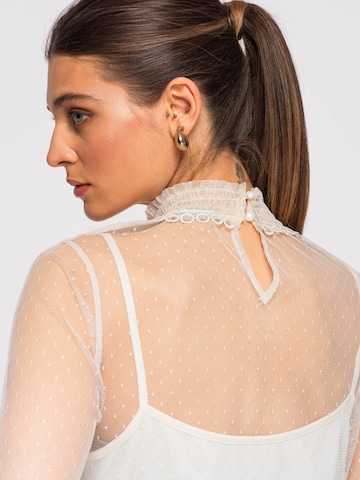 Ombre Blouse in Beige