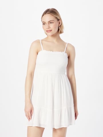 HOLLISTER - Vestido de verano en blanco: frente