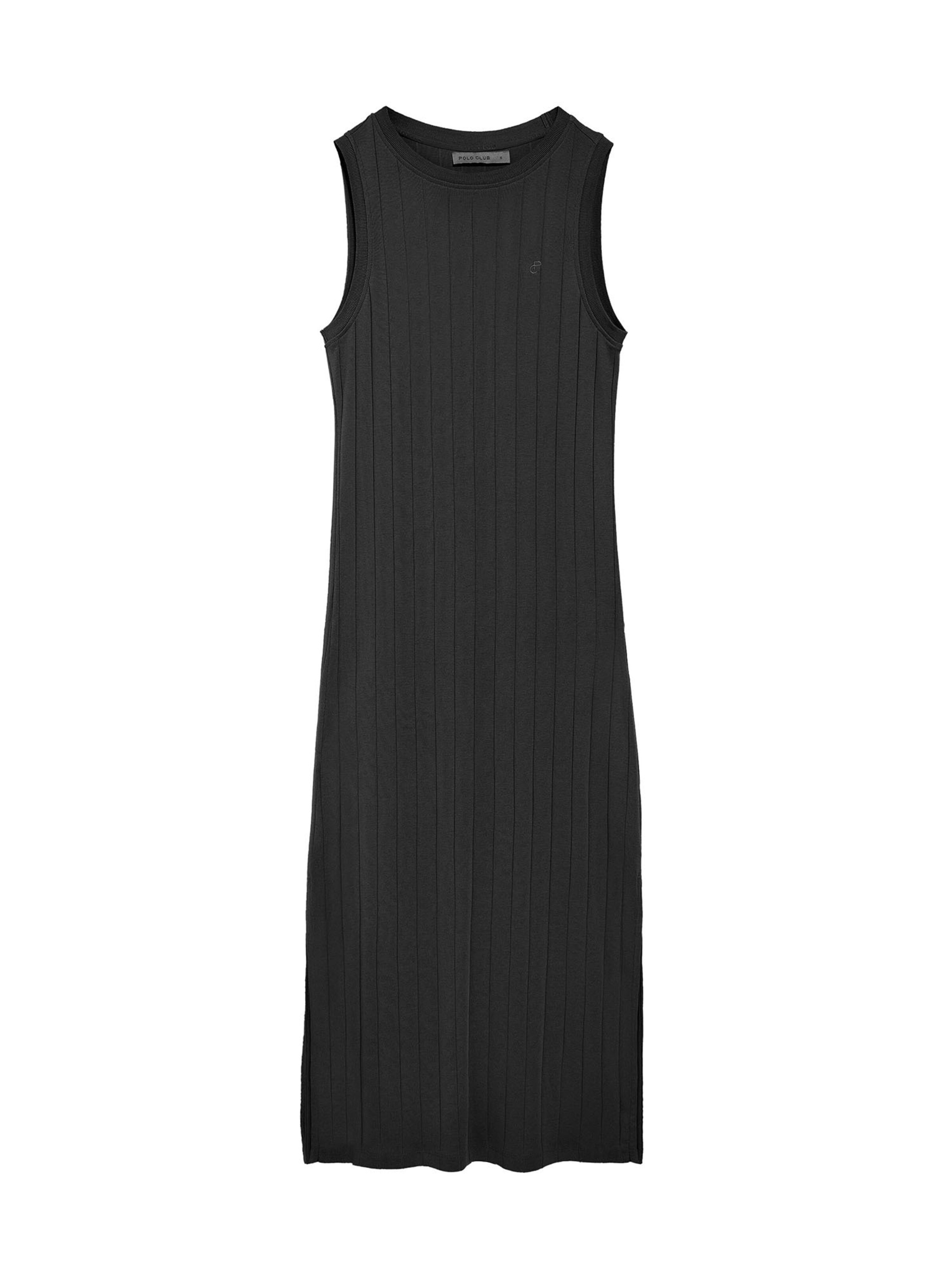 Polo Club Kleid in Schwarz: Vorderseite