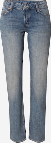 mėlyna WEEKDAY Prigludęs Džinsai 'NAIL': priekis