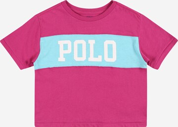 T-Shirt Polo Ralph Lauren en rose : devant