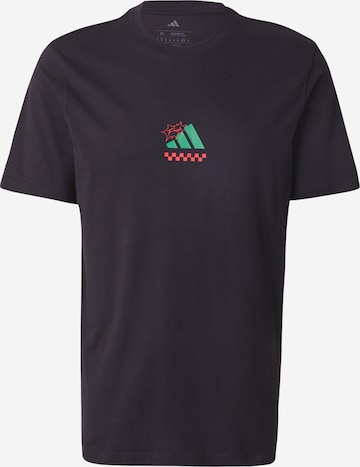 juoda ADIDAS SPORTSWEAR Sportiniai marškinėliai 'Lounge Pizza': priekis