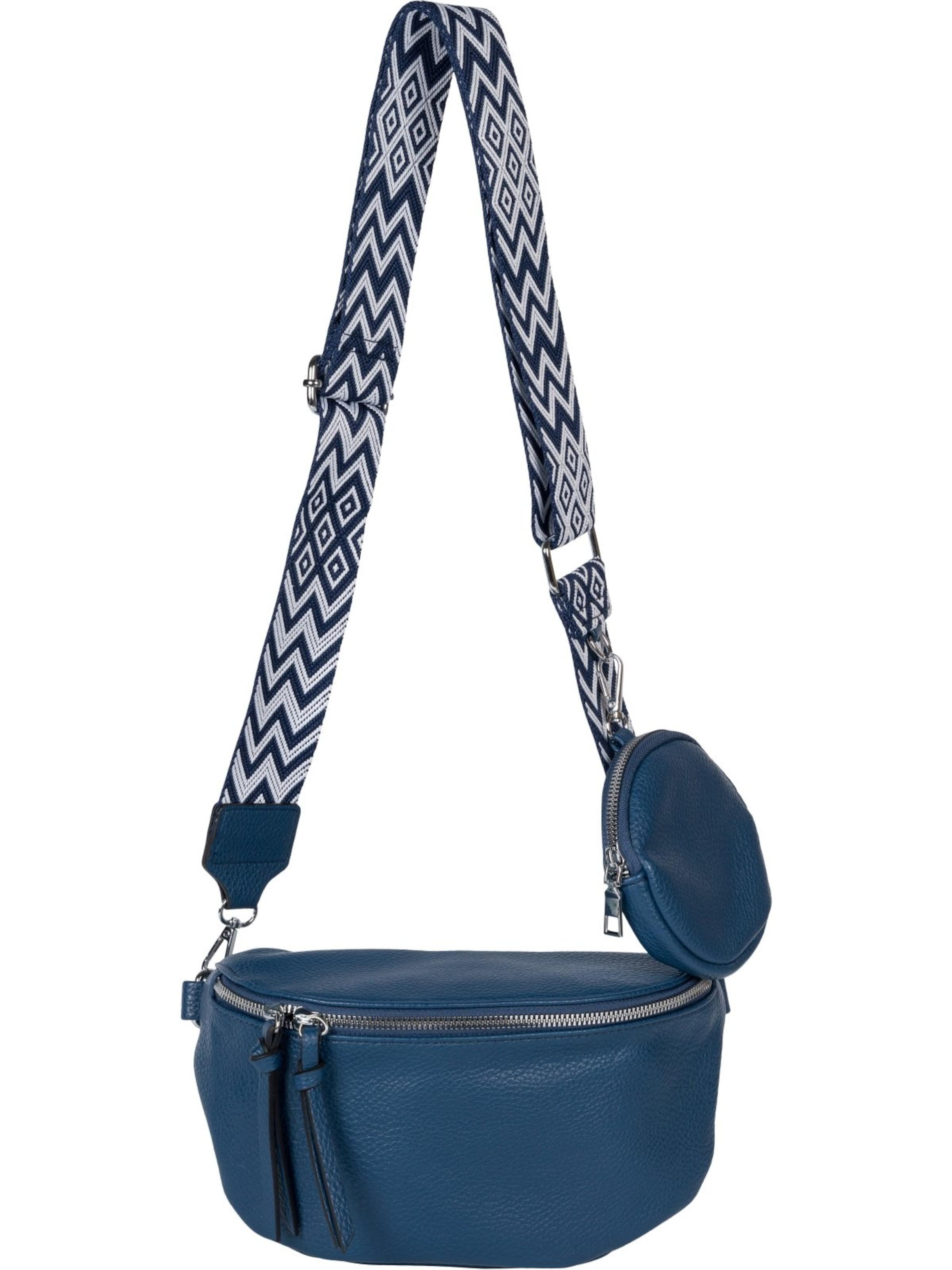 styleBREAKER Crossbody bag '2-Teiliges Set Halbmond Crossbody Bag' in Blue: front