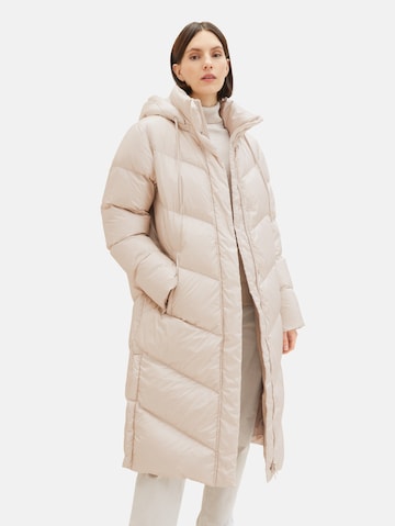 TOM TAILOR Winter Coat in Beige: front