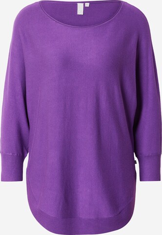 Pull-over QS en violet : devant