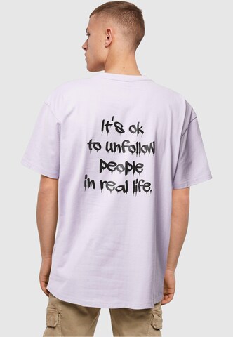 Merchcode Shirt 'Unfollow' in Purple