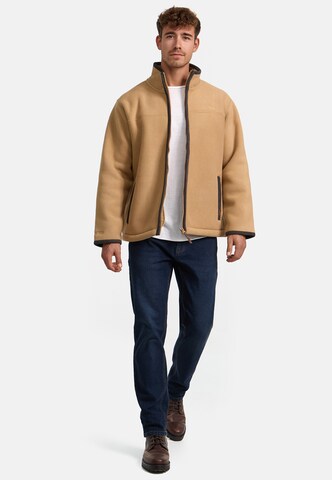 INDICODE JEANS Fleece jas 'INEmilos' in Beige