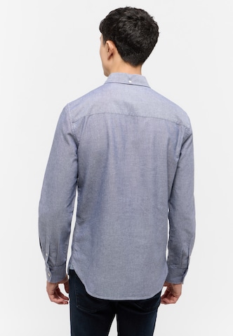 MUSTANG Comfort fit Button Up Shirt 'Edinburg' in Blue