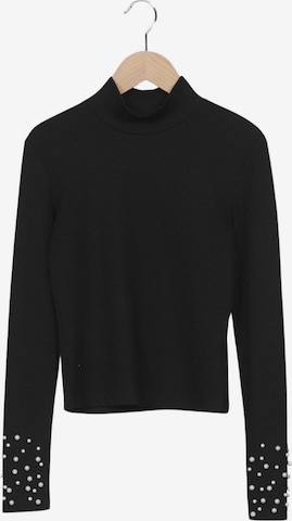 Bershka Langarmshirt S in Schwarz: Vorderseite