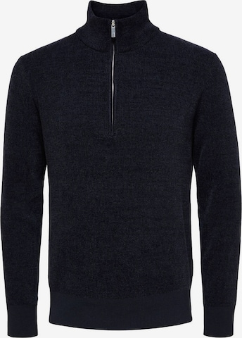 Pull-over 'SLHRODNEY' SELECTED en bleu : devant