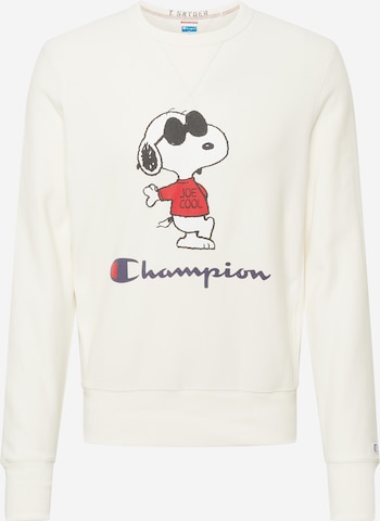 Sweat-shirt Champion Reverse Weave en beige : devant