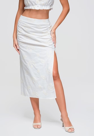Ombre Rok in Wit: voorkant