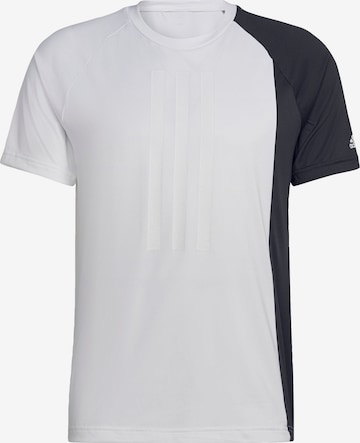 T-Shirt fonctionnel 'Colourblock' ADIDAS SPORTSWEAR en blanc : devant