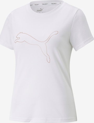 T-shirt fonctionnel PUMA en blanc : devant