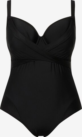 Bustier Maillot de bain Ulla Popken en noir : devant