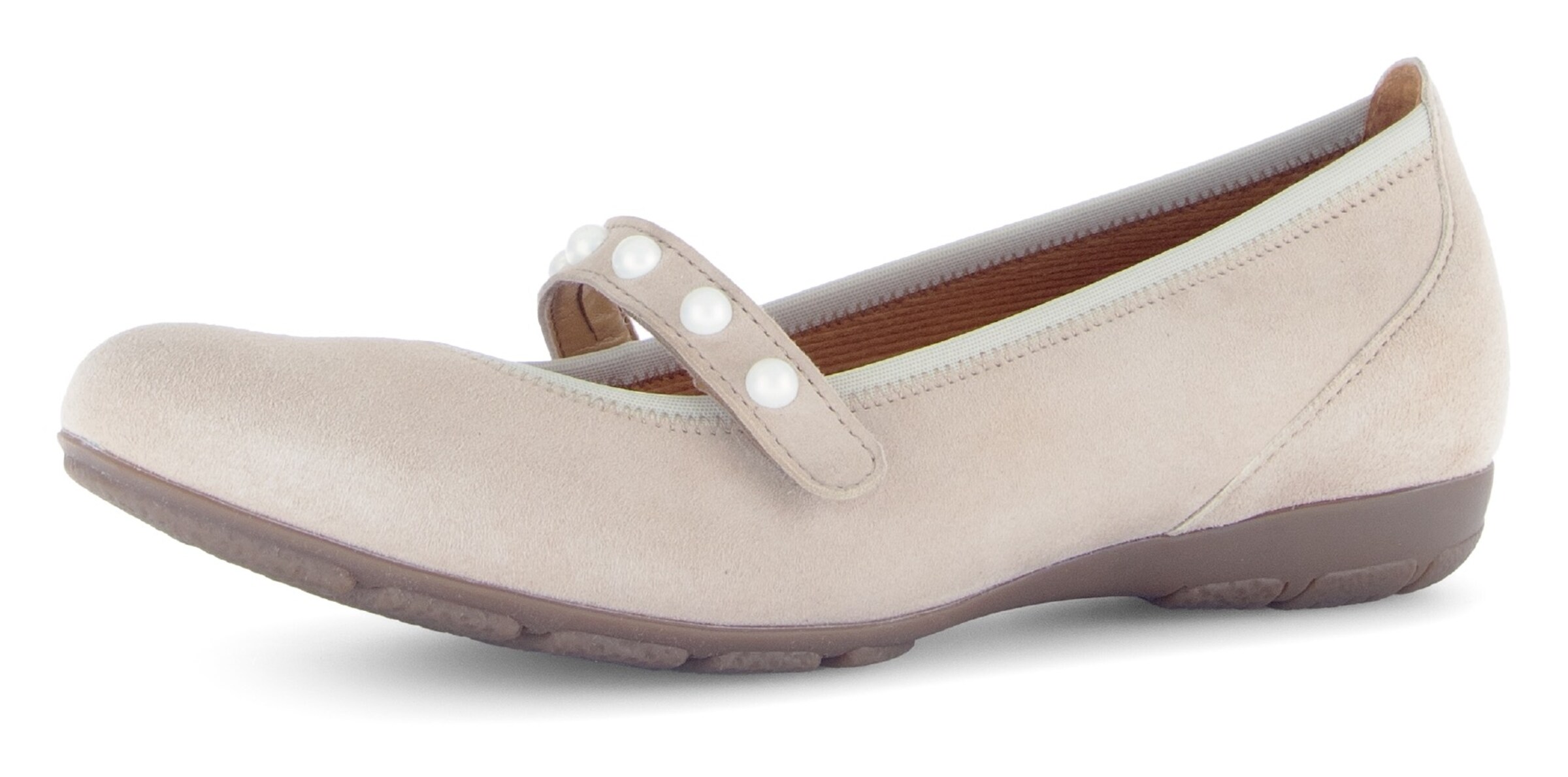 GABOR Ballet Flats with Strap in Beige: front