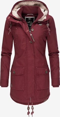 Ragwear Between-Seasons Coat in Red: front