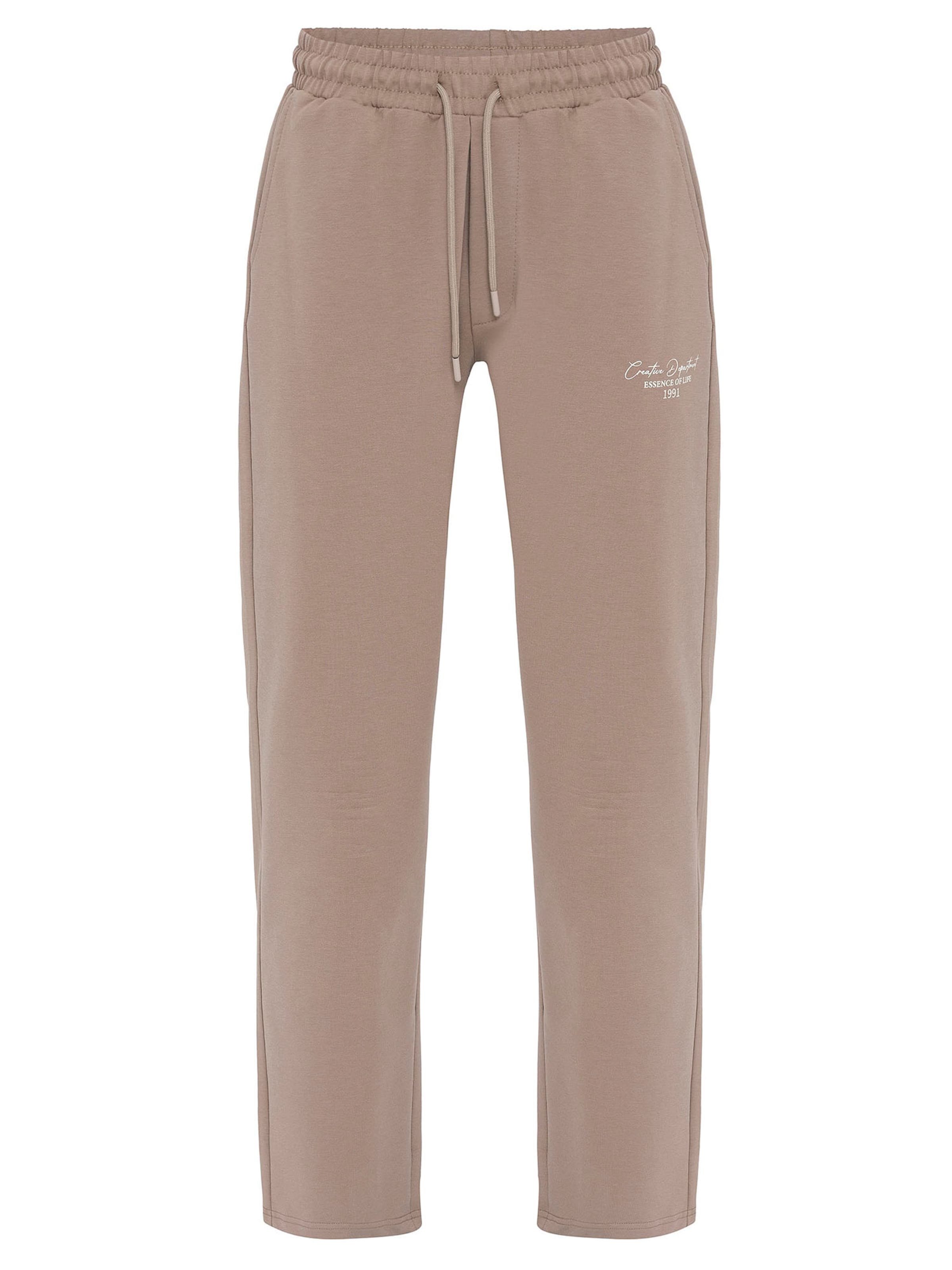 VAMOS CLO Loosefit Nadrág - bézs: elől