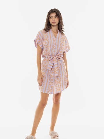 Pink Label Letní šaty 'BEACHWEAR EMBROIDERY ORANGE' – fialová