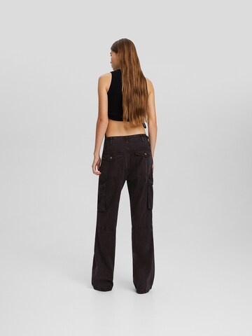 Regular Pantalon cargo Bershka en noir