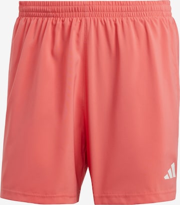 ADIDAS PERFORMANCE Regular Workout Pants 'Own The Run' in Red: front