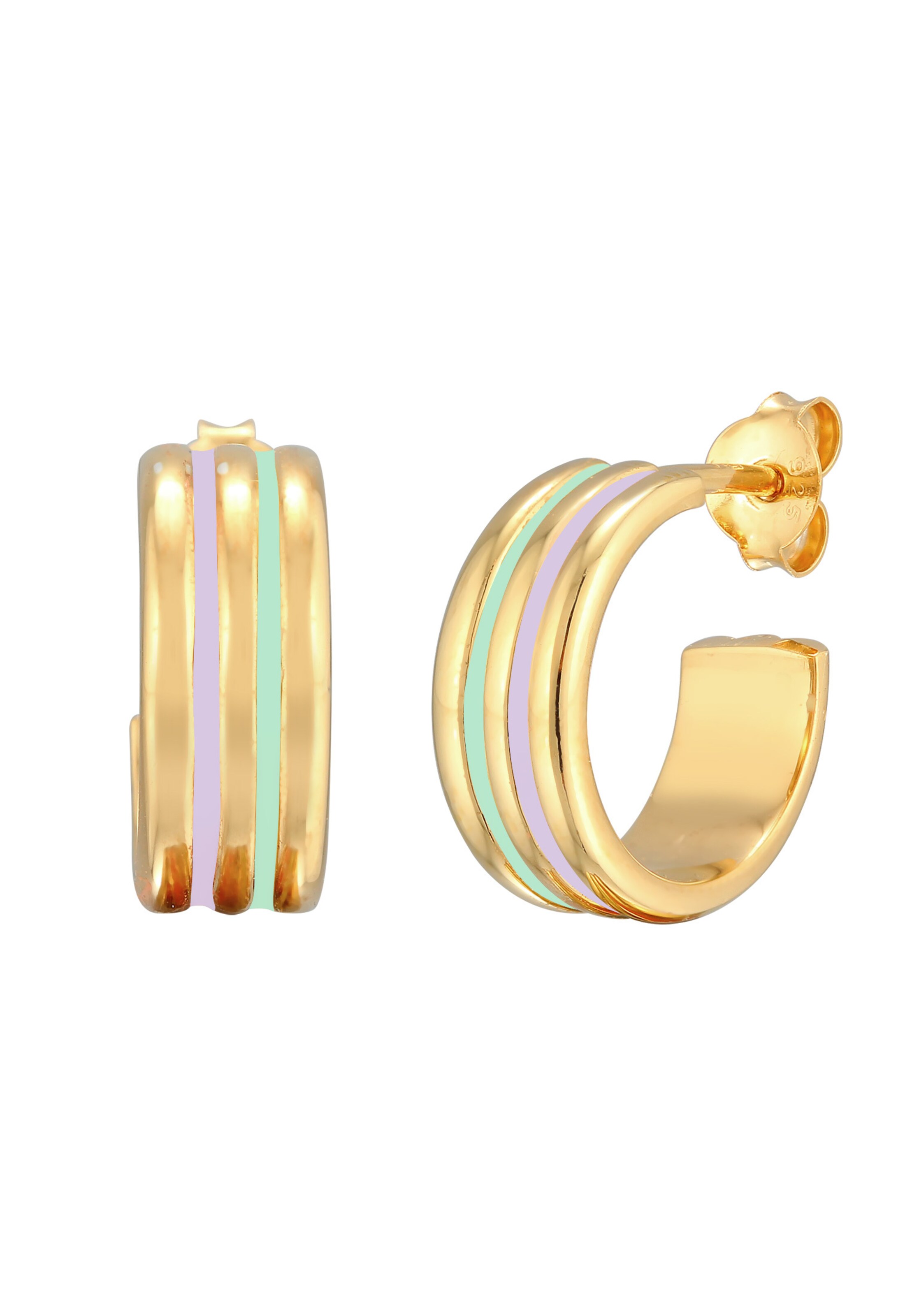 Boucles d'oreilles ELLI en or : devant