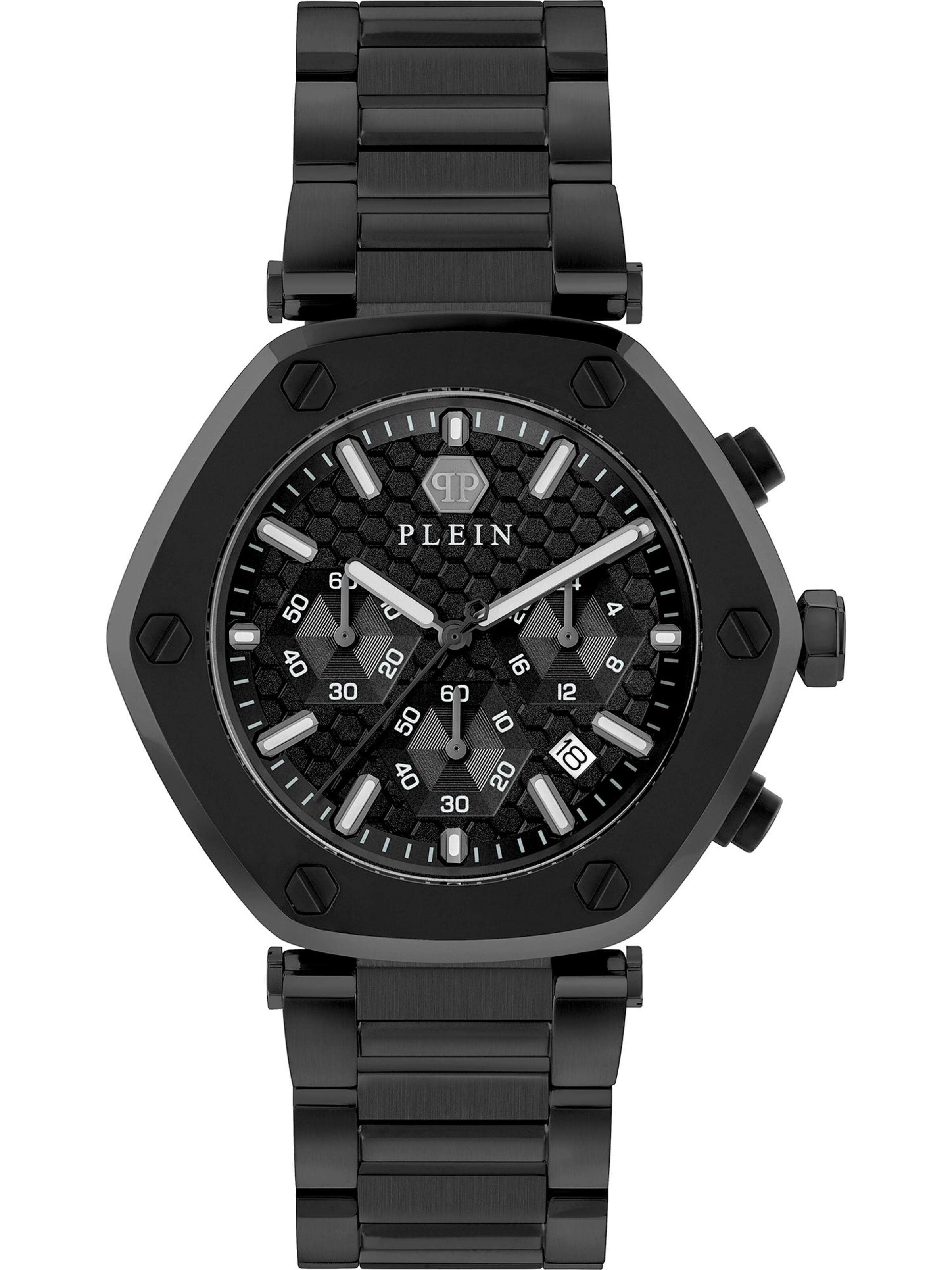 Montre à affichage analogique Philipp Plein en noir : devant